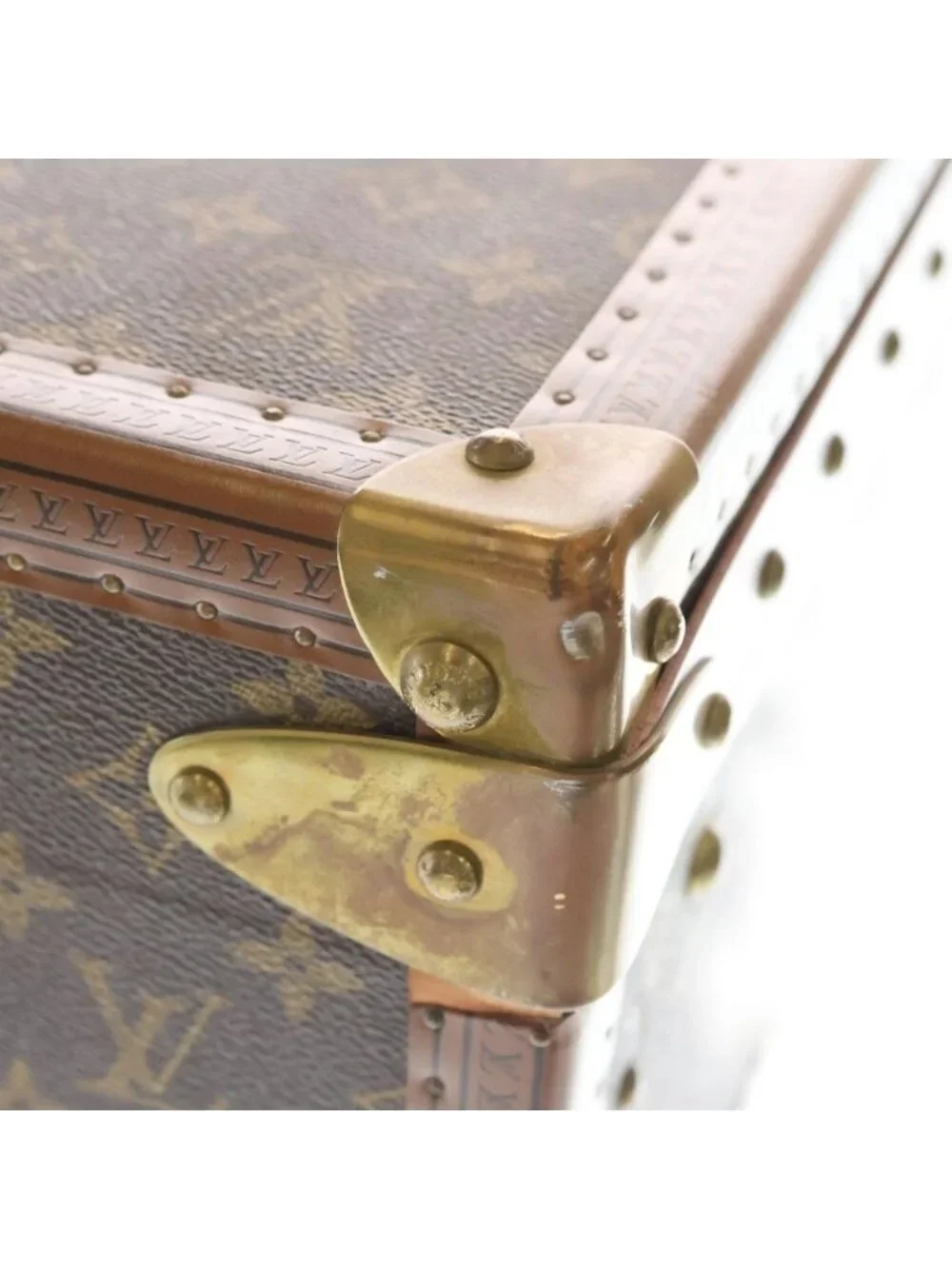 Louis Vuitton Monogram Stratos 70 Brown Trunk Suitcase Vintage